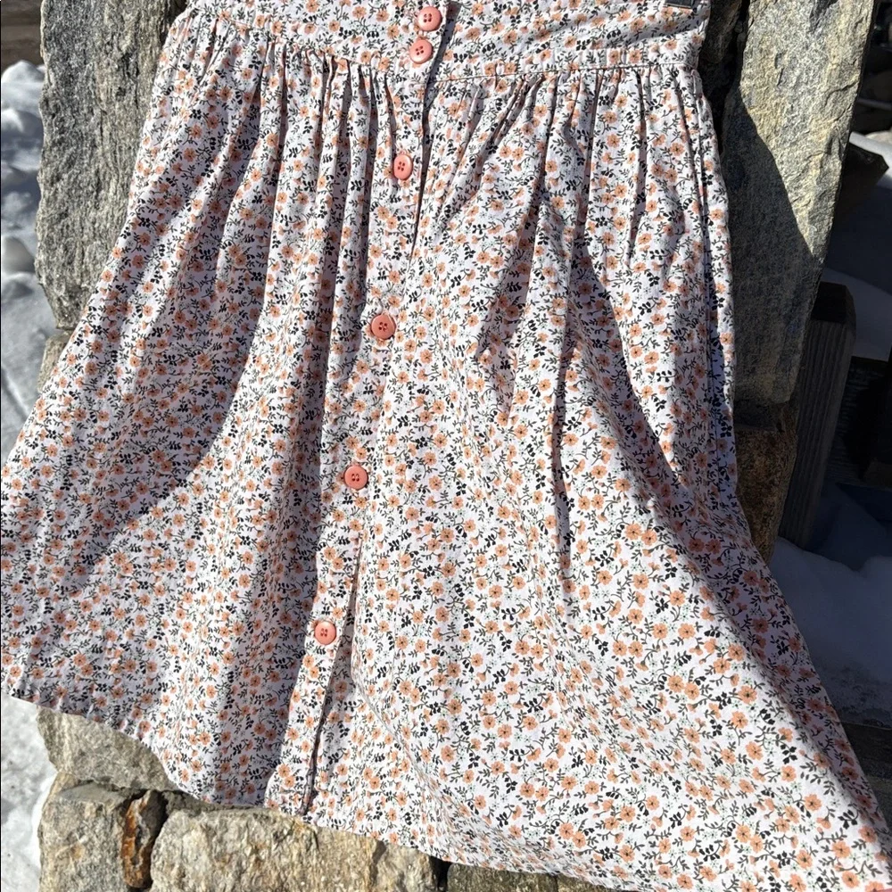 Pinwheels Floral Boho Festival Button-Down Skirt Cotton Vintage women 2 junior 7 - Picture 4 of 12